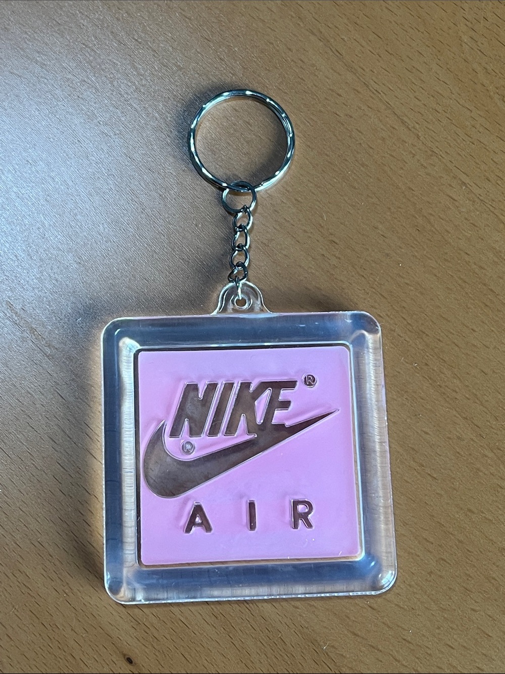 Nike Pink Clear Square Air Keychain